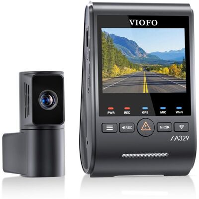 Viofo A329T 2CH (Bluetooth, Écran intégré, Récepteur GPS, 4K), Dashcam, Gris, Noir - Publicité Viofo A329T 2CH (Bluetooth, Écran intégré, Récepteur GPS, 4K), Dashcam, Gris, Noir - Publicité
