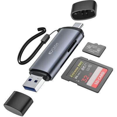 Lecteur de cartes Tech-Protect UltraBoost MicroSD - Gris - Lecteur de cartes - Publicité Lecteur de cartes Tech-Protect UltraBoost MicroSD - Gris - Lecteur de cartes - Publicité