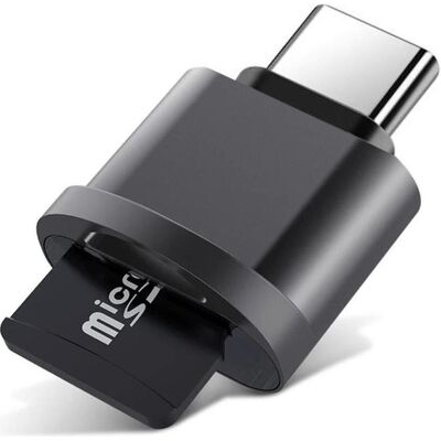 PowerGuard Adaptateur Mini USB-C MicroSD pour photo, vidéo, transfert de fichiers (USB-C), Lecteur de carte mémoire, Gris - Publicité PowerGuard Adaptateur Mini USB-C MicroSD pour photo, vidéo, transfert de fichiers (USB-C), Lecteur de carte mémoire, Gris - Publicité