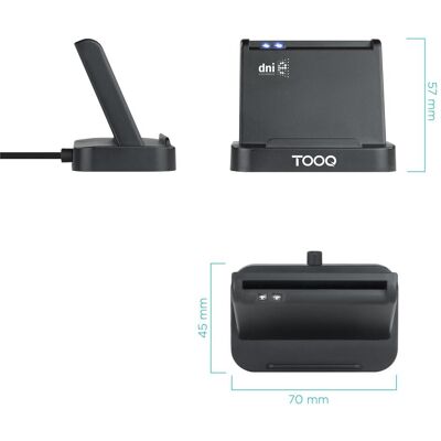 TooQ TQR-220B Lecteur de Cartes Intelligentes Noir USB 2.0 - Lecteur de Cartes à Puce - Publicité TooQ TQR-220B Lecteur de Cartes Intelligentes Noir USB 2.0 - Lecteur de Cartes à Puce - Publicité
