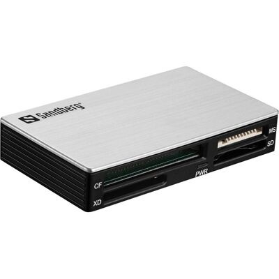 Sandberg Lecteur multi-cartes USB 3.0 (USB 3.0), Lecteur de carte mémoire, Argent - Publicité Sandberg Lecteur multi-cartes USB 3.0 (USB 3.0), Lecteur de carte mémoire, Argent - Publicité