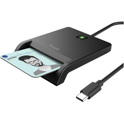 Trust 26253 (USB-C), Lecteur de carte mémoire, Noir - Publicité Trust 26253 (USB-C), Lecteur de carte mémoire, Noir - Publicité