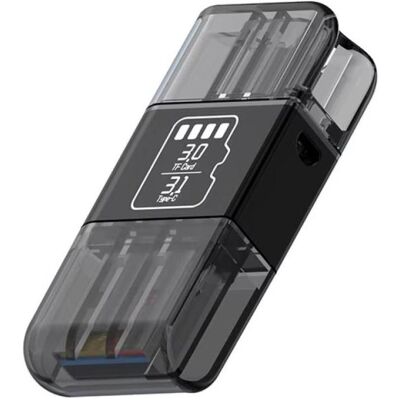 PowerGuard Adaptateur USB-C USB-A OTG to MicroSD Cardreader Photo File (Micro USB, USB, USB-C), Lecteur de carte mémoire, Gris - Publicité PowerGuard Adaptateur USB-C USB-A OTG to MicroSD Cardreader Photo File (Micro USB, USB, USB-C), Lecteur de carte mémoire, Gris - Publicité