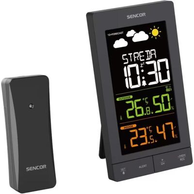 Sencor Station météo SWS 4200 / écran LCD / capteur sans fil, Station météo - Publicité Sencor Station météo SWS 4200 / écran LCD / capteur sans fil, Station météo - Publicité