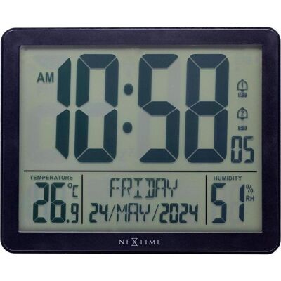 Nextime Radio-réveil numérique avec station météo, boîtier ABS, noir/blanc, Station météo, Blanc, Noir - Publicité Nextime Radio-réveil numérique avec station météo, boîtier ABS, noir/blanc, Station météo, Blanc, Noir - Publicité