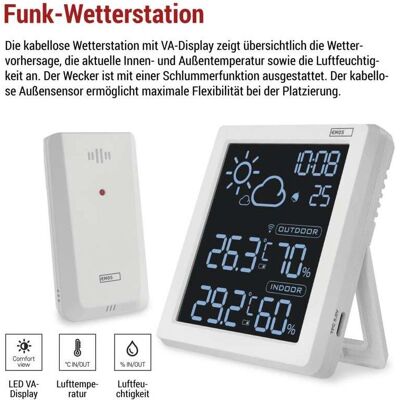 Emos E8647W meteostanice, Station météo, Noir - Publicité Emos E8647W meteostanice, Station météo, Noir - Publicité