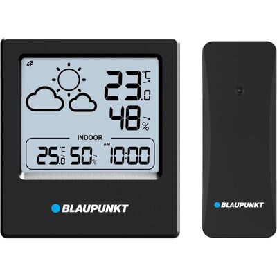 Blaupunkt WS10BK noir / Station météo / Thermomètre d'extérieur / Horloge / Écran LCD, Station météo, Noir - Publicité Blaupunkt WS10BK noir / Station météo / Thermomètre d'extérieur / Horloge / Écran LCD, Station météo, Noir - Publicité