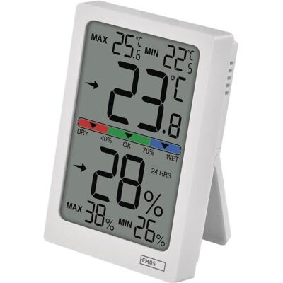 Emos Digitales Innenraum-Thermometer mit Hygrometer E0558, Thermomètre + hygromètre, Blanc - Publicité Emos Digitales Innenraum-Thermometer mit Hygrometer E0558, Thermomètre + hygromètre, Blanc - Publicité