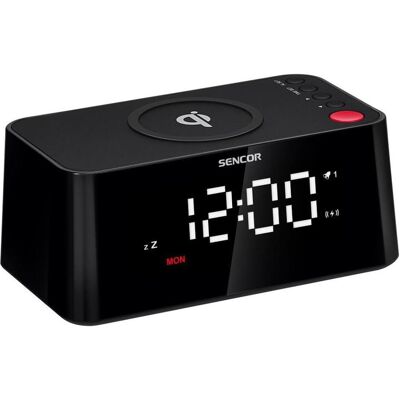 Sencor, Réveil, SDC 7600 Qi schwarz / Digitaler Wecker / LED-Anzeige / kabelloses Qi-Ladegerät 10W - Publicité Sencor, Réveil, SDC 7600 Qi schwarz / Digitaler Wecker / LED-Anzeige / kabelloses Qi-Ladegerät 10W - Publicité