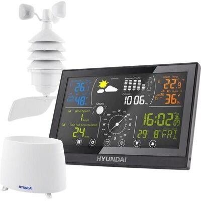 Hyundai HY-WSP5100RWIND, Station météo, Noir - Publicité Hyundai HY-WSP5100RWIND, Station météo, Noir - Publicité