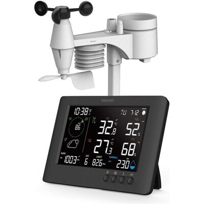 Sencor SWS 10500 Wetterstation schwarz / Farb-LCD / Funksensor, Station météo, Noir - Publicité Sencor SWS 10500 Wetterstation schwarz / Farb-LCD / Funksensor, Station météo, Noir - Publicité