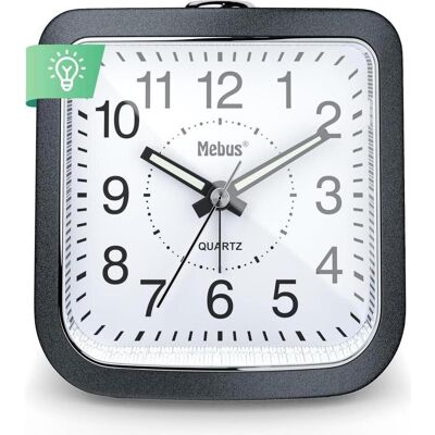 Mebus, Réveil, 56987 Gris foncé Réveil à quartz - Publicité Mebus, Réveil, 56987 Gris foncé Réveil à quartz - Publicité