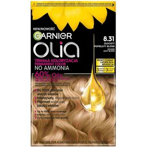 Garnier, Coloration pour cheveux, Olia Hair Color 831 Golden Ashy Blonde (Blond cendré doré) - Publicité Garnier, Coloration pour cheveux, Olia Hair Color 831 Golden Ashy Blonde (Blond cendré doré) - Publicité