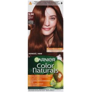 Garnier, Coloration pour cheveux, Color Naturals Hair Dye 5.34 Golden Brown (couleur naturelle pour les cheveux) (Brun doré) - Publicité Garnier, Coloration pour cheveux, Color Naturals Hair Dye 5.34 Golden Brown (couleur naturelle pour les cheveux) (Brun doré) - Publicité