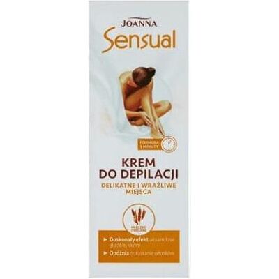 Joanna, Cire + crème dépilatoire, Crème sensuelle pour l'élimination des cheveux des zones sensibles Lait (1x, 100 g) - Publicité Joanna, Cire + crème dépilatoire, Crème sensuelle pour l'élimination des cheveux des zones sensibles Lait (1x, 100 g) - Publicité