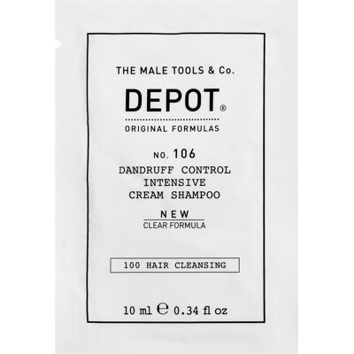 Depot, Shampoing, 100 Hair Cleansing No 106 Clear Formula Pro-Vitamin B5 Hair Shampoo Anti-Dandruff - 10 Ml (Shampoing liquide) - Publicité Depot, Shampoing, 100 Hair Cleansing No 106 Clear Formula Pro-Vitamin B5 Hair Shampoo Anti-Dandruff - 10 Ml (Shampoing liquide) - Publicité