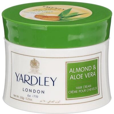 Yardley, Gel pour cheveux, Almond & Aloe Vera Hair Cream (Crème capillaire, 100 ml) - Publicité Yardley, Gel pour cheveux, Almond & Aloe Vera Hair Cream (Crème capillaire, 100 ml) - Publicité
