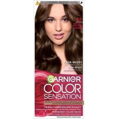 Garnier, Coloration pour cheveux, Color Sensation Creme farba do włosów 5.0 Świetlisty Jasny Brąz (Marron clair) - Publicité Garnier, Coloration pour cheveux, Color Sensation Creme farba do włosów 5.0 Świetlisty Jasny Brąz (Marron clair) - Publicité