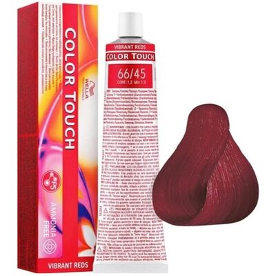 Wella, Coloration pour cheveux, Color Touch P5 66/45 Dark Blonde Intense Cobalt Mahogany 60ml (66/45 Blond foncé intense, cobalt, acajou) - Publicité Wella, Coloration pour cheveux, Color Touch P5 66/45 Dark Blonde Intense Cobalt Mahogany 60ml (66/45 Blond foncé intense, cobalt, acajou) - Publicité