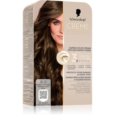 Garnier, Coloration pour cheveux, Schwarzkopf Creme Supreme Permanent Hair Dye Color 60 Natural Dark Blonde 60 Ml (Blond foncé naturel) - Publicité Garnier, Coloration pour cheveux, Schwarzkopf Creme Supreme Permanent Hair Dye Color 60 Natural Dark Blonde 60 Ml (Blond foncé naturel) - Publicité