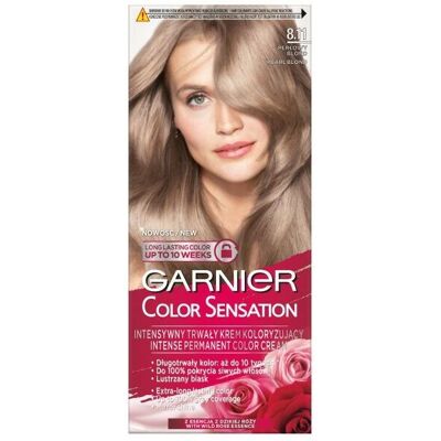Garnier, Coloration pour cheveux, Color Sensation Krem koloryzujący 8.11 Perłowy Blond 1op. (Blonde perle) - Publicité Garnier, Coloration pour cheveux, Color Sensation Krem koloryzujący 8.11 Perłowy Blond 1op. (Blonde perle) - Publicité