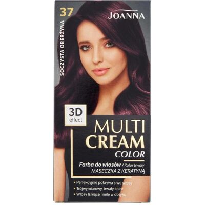 Joanna, Coloration pour cheveux, Multi Cream Color Hair Dye 37 Juicy Aubergine (Aubergine) - Publicité Joanna, Coloration pour cheveux, Multi Cream Color Hair Dye 37 Juicy Aubergine (Aubergine) - Publicité