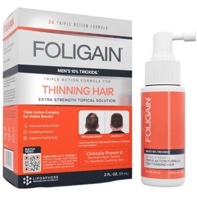Traitement Foligain 10% Trioxidil pour hommes (59ml) - Publicité Traitement Foligain 10% Trioxidil pour hommes (59ml) - Publicité