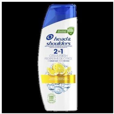 Head & Shoulders, Shampoing, Shampooing 2-en-1 Citrus Fresh - 330ml (Shampoing liquide, 330 ml) - Publicité Head & Shoulders, Shampoing, Shampooing 2-en-1 Citrus Fresh - 330ml (Shampoing liquide, 330 ml) - Publicité