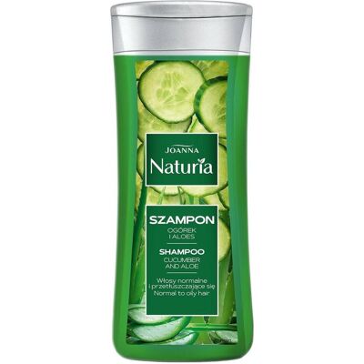 Joanna, Shampoing, Shampooing Naturia Pour Cheveux Normaux et Gras Cucumber And Aloe 200Ml (Shampoing liquide, 200 ml) - Publicité Joanna, Shampoing, Shampooing Naturia Pour Cheveux Normaux et Gras Cucumber And Aloe 200Ml (Shampoing liquide, 200 ml) - Publicité
