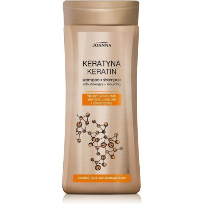 Joanna, Shampoing, Shampooing à la kératine pour cheveux rêches et abîmés 200ml (Shampoing liquide, 200 ml) - Publicité Joanna, Shampoing, Shampooing à la kératine pour cheveux rêches et abîmés 200ml (Shampoing liquide, 200 ml) - Publicité