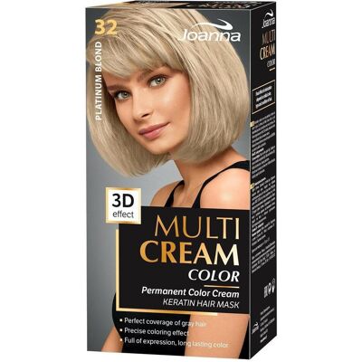 Joanna, Coloration pour cheveux, Multi Cream Color Hair Dye 32 Platinumonde (Blonde platine) - Publicité Joanna, Coloration pour cheveux, Multi Cream Color Hair Dye 32 Platinumonde (Blonde platine) - Publicité