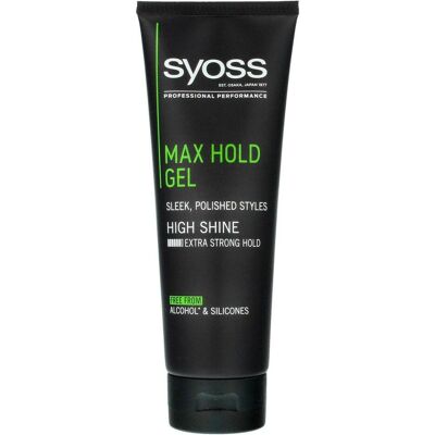 Syoss, Gel pour cheveux, Gel Max Hold Hair Gel Mega-Strong Fixation 250Ml (Gel coiffant, 250 ml) - Publicité Syoss, Gel pour cheveux, Gel Max Hold Hair Gel Mega-Strong Fixation 250Ml (Gel coiffant, 250 ml) - Publicité