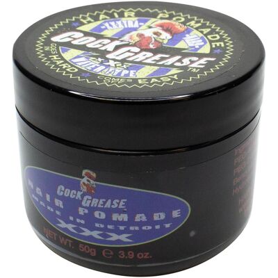 Cock Grease, Gel pour cheveux, Pommade pour cheveux Extra Hard Water Type 50 g (Pommade capillaire, 50 g) - Publicité Cock Grease, Gel pour cheveux, Pommade pour cheveux Extra Hard Water Type 50 g (Pommade capillaire, 50 g) - Publicité