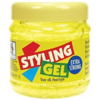 Tenex, Gel pour cheveux, Hegron Styling Gel coiffant extra fort 500ml jaune (Gel coiffant, 500 ml) - Publicité Tenex, Gel pour cheveux, Hegron Styling Gel coiffant extra fort 500ml jaune (Gel coiffant, 500 ml) - Publicité