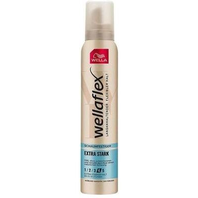 Wella, Mousse coiffante, 200ml Wellaflex Mousse De Fixation Extrème (Mousse coiffante, 200 ml) - Publicité Wella, Mousse coiffante, 200ml Wellaflex Mousse De Fixation Extrème (Mousse coiffante, 200 ml) - Publicité