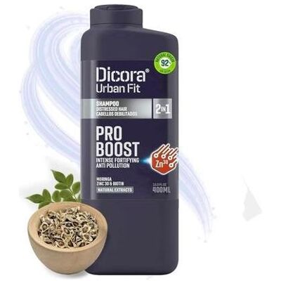 Dicora - Urban Fit - 2-en-1 Pro Boost - 365 ml - Shampooing - Publicité Dicora - Urban Fit - 2-en-1 Pro Boost - 365 ml - Shampooing - Publicité