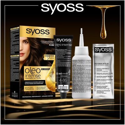 Coloration intensive Syoss Oleo - Brun Chocolat - Huile Nourrissante - Publicité Coloration intensive Syoss Oleo - Brun Chocolat - Huile Nourrissante - Publicité