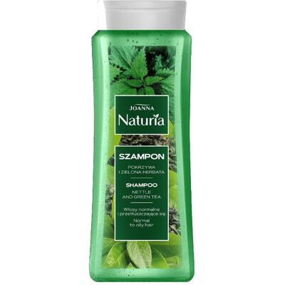 Joanna, Shampoing, NAT.SZAM 500ml pokrzywa/herbata (Shampoing liquide, 500 ml) - Publicité Joanna, Shampoing, NAT.SZAM 500ml pokrzywa/herbata (Shampoing liquide, 500 ml) - Publicité