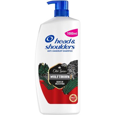Head & Shoulders, Shampoing, Old Spice Wolfthorn Antipelliculaire (Shampoing anti-poux, 1000 ml) - Publicité Head & Shoulders, Shampoing, Old Spice Wolfthorn Antipelliculaire (Shampoing anti-poux, 1000 ml) - Publicité