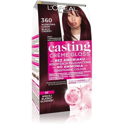 L'Oréal Paris Coloration Capillaire - Casting Creme Gloss Noir Cerise - Publicité L'Oréal Paris Coloration Capillaire - Casting Creme Gloss Noir Cerise - Publicité