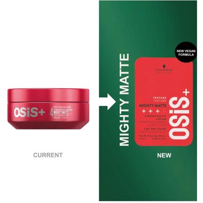 Schwarzkopf Professional, Gel pour cheveux, OSIS+ Texture Mighty Matte Strong Crème matifiante (Cire capillaire, 100 ml) - Publicité Schwarzkopf Professional, Gel pour cheveux, OSIS+ Texture Mighty Matte Strong Crème matifiante (Cire capillaire, 100 ml) - Publicité