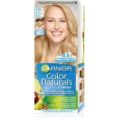 Garnier, Coloration pour cheveux, Color Naturals Hair Dye 110 Superbright Naturalonde (Blond naturel) - Publicité Garnier, Coloration pour cheveux, Color Naturals Hair Dye 110 Superbright Naturalonde (Blond naturel) - Publicité