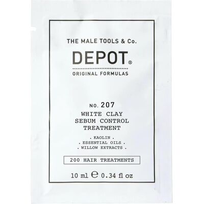 Depot, Soins du cuir chevelu, NR. 207 Traitement de contrôle du sébum à l'argile blanche 10ml (10 ml) - Publicité Depot, Soins du cuir chevelu, NR. 207 Traitement de contrôle du sébum à l'argile blanche 10ml (10 ml) - Publicité
