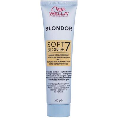 Wella Blondor Soft Blonde 7 Oil Infused Cream Lightener - Éclaircissant cheveux - Publicité Wella Blondor Soft Blonde 7 Oil Infused Cream Lightener - Éclaircissant cheveux - Publicité