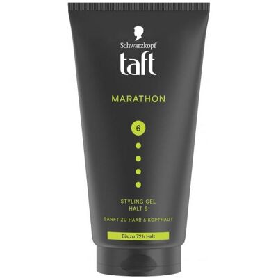 Taft, Gel pour cheveux, Marathon 6 Styling Gel, 150 ml (Gel coiffant, 150 ml) - Publicité Taft, Gel pour cheveux, Marathon 6 Styling Gel, 150 ml (Gel coiffant, 150 ml) - Publicité