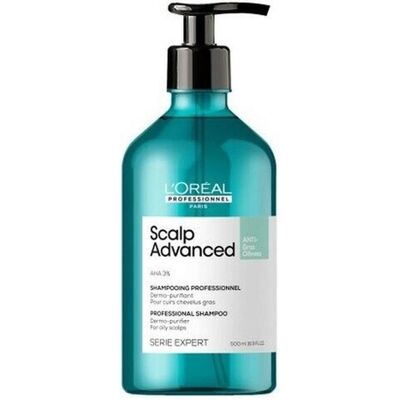 L'Oréal Paris, Shampoo, L'OREAL PROFESSIONNEL Serie Expert Scalp Advanced Anti Oiliness oczyszczający szampon do (500 ml, Flüssiges Shampoo) - Publicité L'Oréal Paris, Shampoo, L'OREAL PROFESSIONNEL Serie Expert Scalp Advanced Anti Oiliness oczyszczający szampon do (500 ml, Flüssiges Shampoo) - Publicité