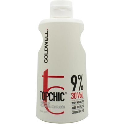 Goldwell, Coloration pour cheveux, Lotion colorante permanente pour cheveux Topchic 9%. (9%) - Publicité Goldwell, Coloration pour cheveux, Lotion colorante permanente pour cheveux Topchic 9%. (9%) - Publicité