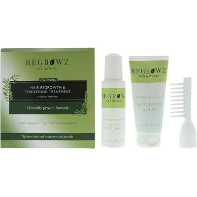 Regrowz, Set cadeau beauté, Hair Regrowth Thickening Treatment Three Month Program For Women (Kit de soins capillaires) - Publicité Regrowz, Set cadeau beauté, Hair Regrowth Thickening Treatment Three Month Program For Women (Kit de soins capillaires) - Publicité