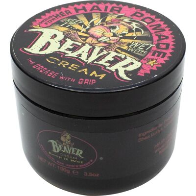 Cock Grease, Gel pour cheveux, Beaver Oil Base Pomade 100g (Pommade capillaire, 100 g) - Publicité Cock Grease, Gel pour cheveux, Beaver Oil Base Pomade 100g (Pommade capillaire, 100 g) - Publicité