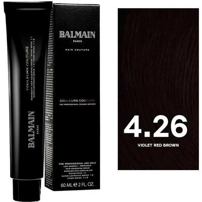 Balmain, Coloration pour cheveux, Teinture Capillaire Permanente Couleurs Couture (4.26 Violet-rouge-marron) - Publicité Balmain, Coloration pour cheveux, Teinture Capillaire Permanente Couleurs Couture (4.26 Violet-rouge-marron) - Publicité